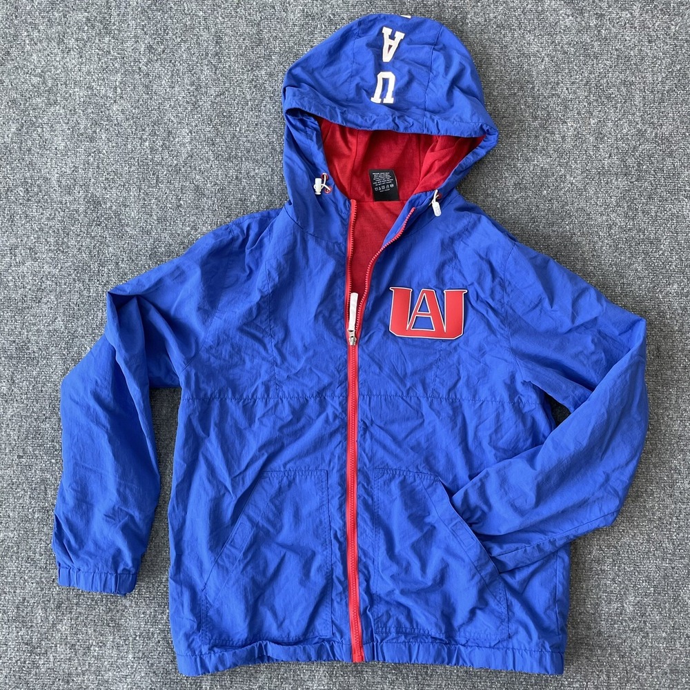 My Hero Academia Jacket Adult Large UA High Blue Windbreaker Lightweight